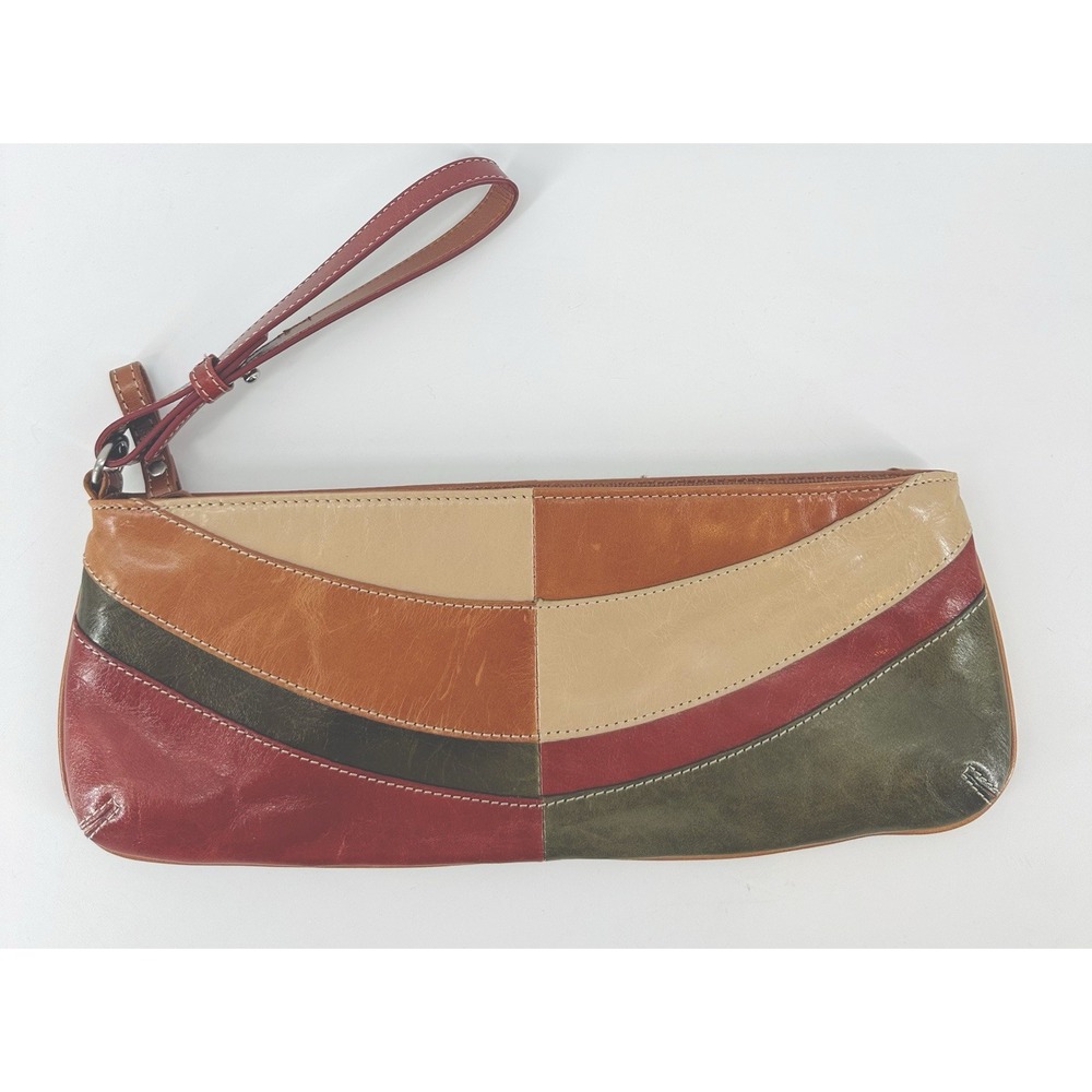 Kenneth Cole Reaction‎ Clutch Purse Wallet - Burgundy Brown Patchwork NWT
